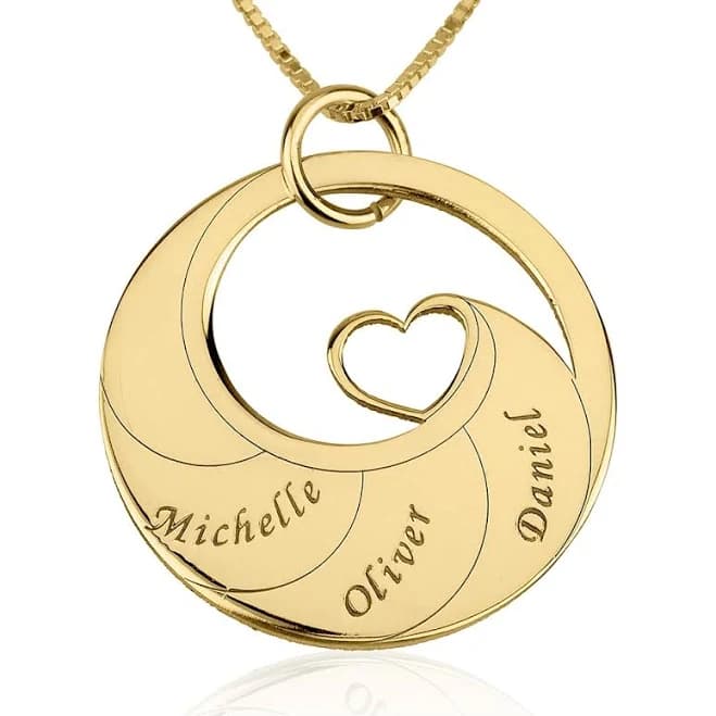 oNecklace Mother Necklace With Engraved Names