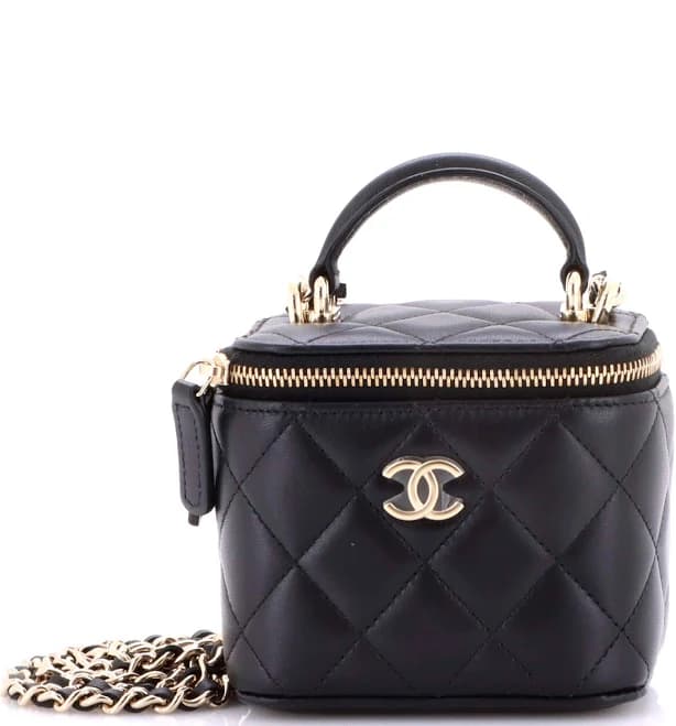 Chanel Classic Top Handle Vanity Case with Chain