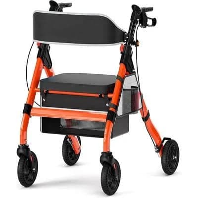 ORRD Heavy Duty Foldable Rollator Walker