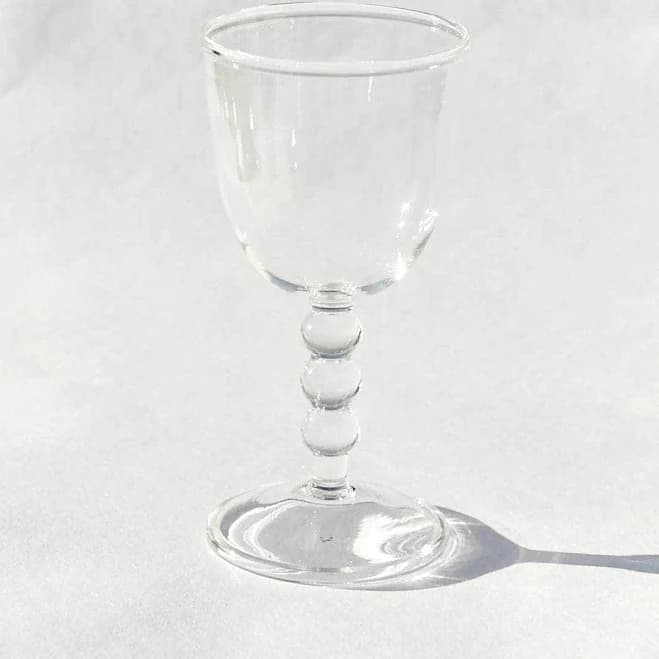 Hand Blown Circle Stem Wine Glass