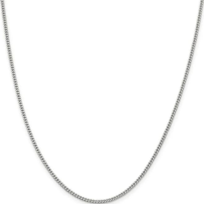 primal silver Sterling Silver 2mm Curb Chain