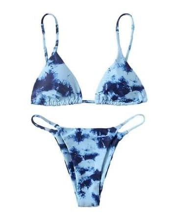 Women's Tie-Dye Triangle Bikini Set