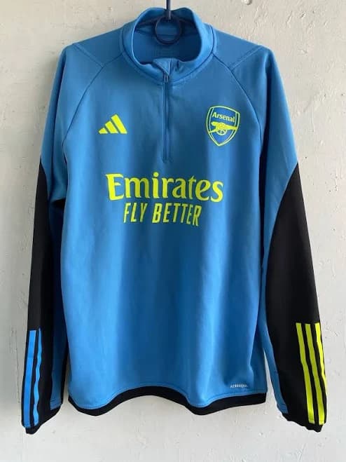 Arsenal 2023 2024 Adidas Football 1/4 Zip Training Top Shirt Jersey L