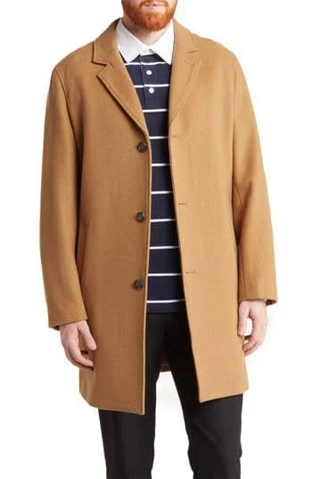 Cole Haan Men's Wool Blend Melton Coat