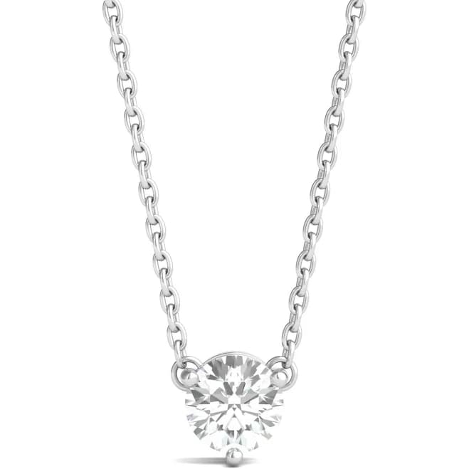 10K White Gold 5/8 ct. Tw. Lab Grown Diamond Solitaire Pendant Necklace