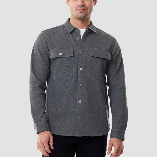 INTO THE AM Men's Sierra Long Sleeve Twill Shirt Jacket