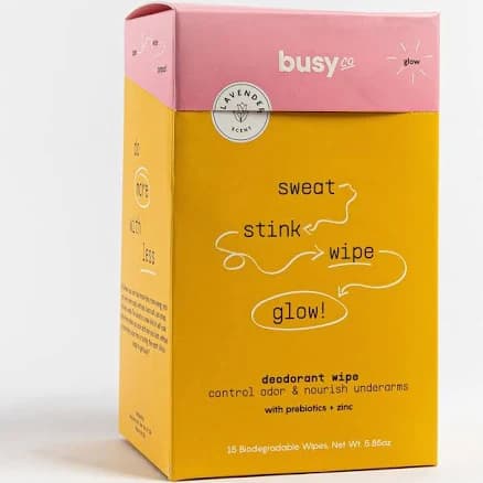 Busy Co Glow Deodorant Wipes