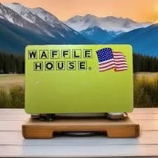 Waffle House Blank Employee Name Tag Badge Yellow Pinback Costume Halloween