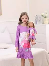 Bow Dream Matching Girls Clothes Dress for Girls Purple Size 110 : Amazon.sg: Fashion