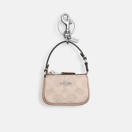 Coach Mini Nolita Bag Charm in Signature Canvas