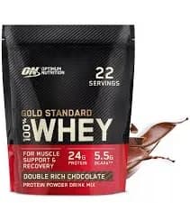 Optimum Nutrition Gold Standard 100% Whey, Double Rich Chocolate, Protein Powder, 22 Servings