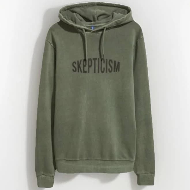 Small H&m Divided Skepticism Hoodie Green Sweatshirt Knit Logo