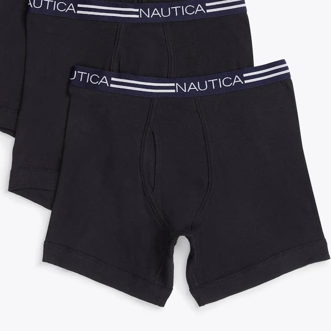 Nautica Men's Classic Cotton Boxer Briefs (3-Pack)