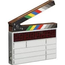 Denecke Dcode TS-C Compact Lightweight Time Code Clapper Slate with Color Clapper Sticks