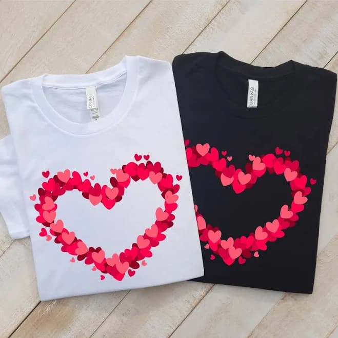 Unisex Heart Print T-Shirt