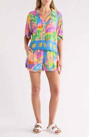 Sunshine 79 Flower Resort Cover-Up Shirt | Nordstromrack
