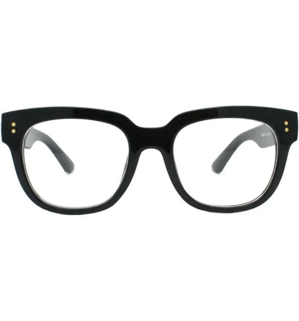 Clear Lens Glasses Black Square Frame Unisex Fashion Blue Light Filter