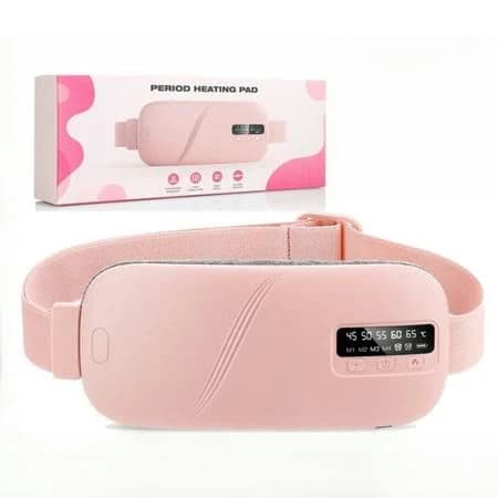 Heating Pad for Menstrual Cramps Relief, Portable Cordless Heating Pad for Stomach, Back, and Belly, 3-Speed Temperature Adjustment, 4-Speed Massage