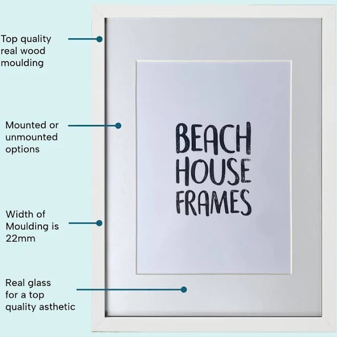 White Photo Frame | Wood Picture Frame | White Picture Frame | Photo frame | Wooden Frames | White Frames | A3, A4, A5, 6x6, 5x7, 6x8, 8x10