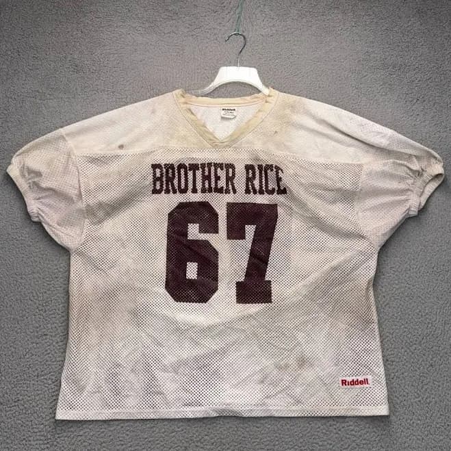 Vintage Brother Rice Crusaders Football Jersey Mens 3xl White Riddell