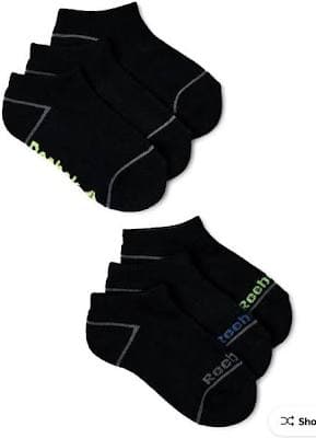 Reebok Boys' Pro-Series Low Cut Socks (6-Pack)