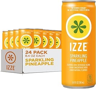 Sparkling Water Juice Beverage Blend, Pineapple, No Sugar Added, 8.4 FL OZ, 24 Cans