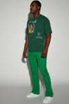 Crew Stacked Skinny Flare Pants - Green | Fashion Nova