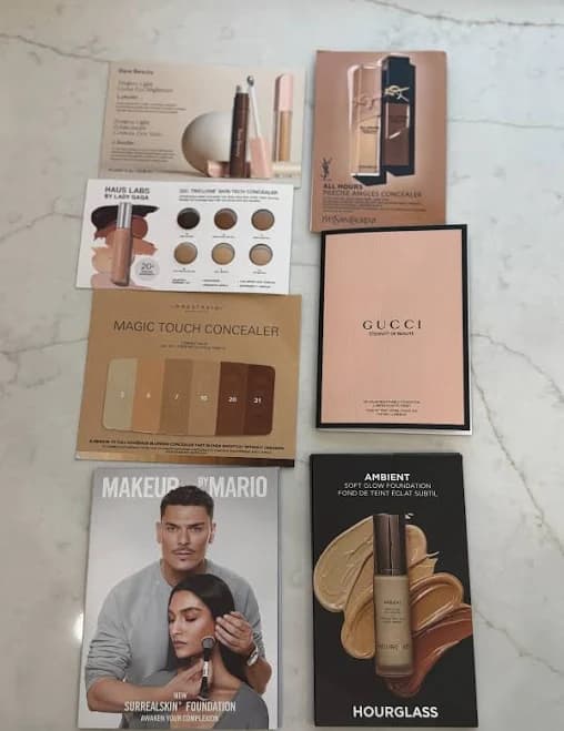 Foundation And Concealer Samples (gucci, Haus Labs, Make Up By Mario,