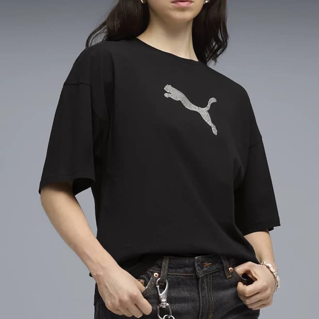 PUMA Essentials Graphic Bedazzled Women's Oversized T-Shirt