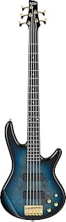 GSR205PC GIO 5-String Bass Guitar, Purpleheart Fingerboard, Transparent Marine Burst