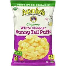 Annie's Homegrown Organic White Cheddar Bunny Tail Puffs 4.3 oz