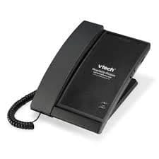 VTech A2100 Antibacterial Single-Line Lobby Telephone, Matte Black