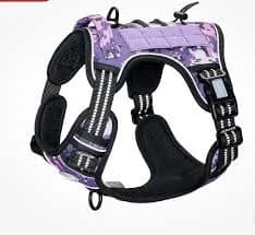 Auroth Tactical Dog Harness Adjustable Dog Vest with Handle - PURPLE