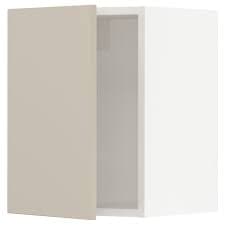 SEKTION wall cabinet, white/Havstorp beige, 15x15x20" - IKEA