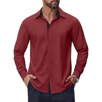 COOFANDY Men's Wrinkle Free Long Sleeve Dress Shirt