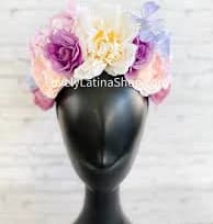 Pastel Lover Flower Crown Headpiece perfect for Festivals, Celebrations, and More