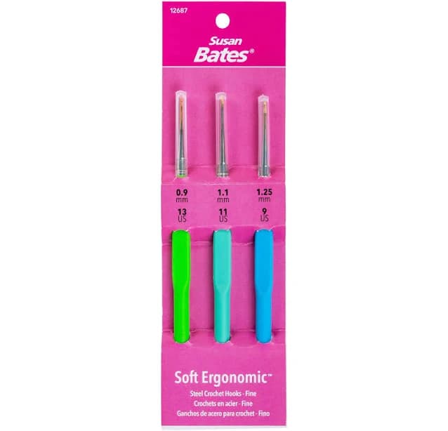 Susan Bates Steelite Soft Ergonomic Crochet Hook Set
