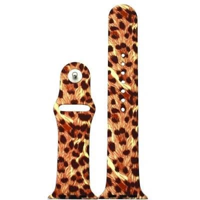 Olivia Pratt Leopard Print Silicone Apple Watch Band