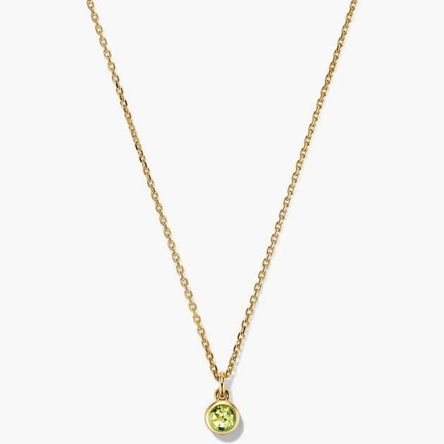 Mejuri Sia Birthstone Pendant Necklace
