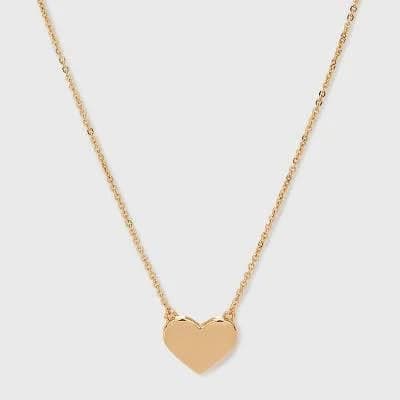 A New Day Heart Pendant Necklace with Lobster Claw Clasp