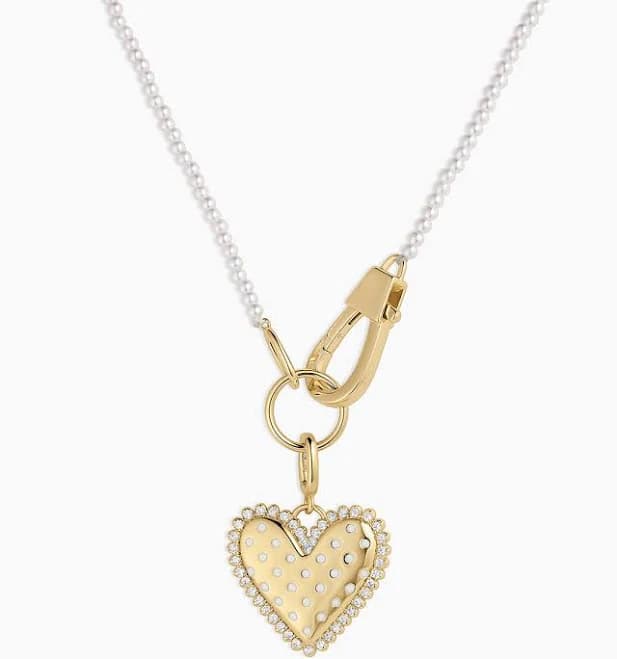 Gorjana Women's 18K Gold Heart Dot Charm Necklace