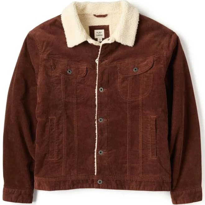 Flint and Tinder Men's Sherpa-Lined Corduroy Trucker Jacket