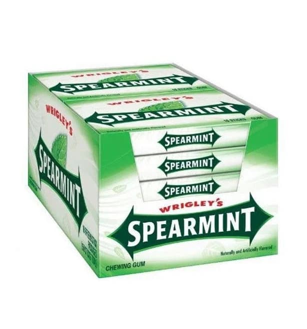 Wrigley's Spearmint Chewing Gum, Slim Pack, 10 ct, 15 pieces per pound