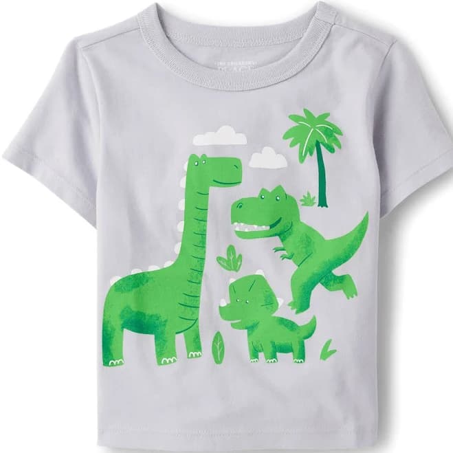 The Children's Place Baby and Toddler Boys Dino Graphic T-Shirt