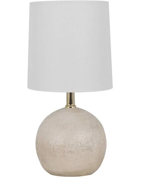 Mainstays 12.75 Inch White Ball Table Lamp