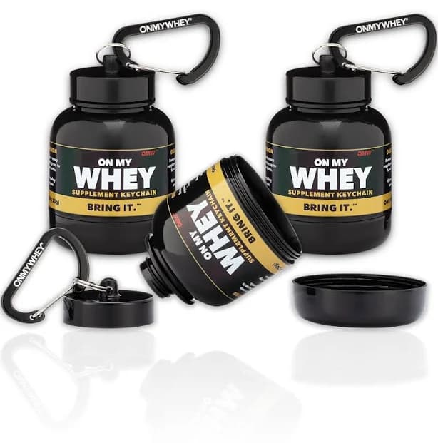 OnMyWhey Supplement Keychain 3-Pack