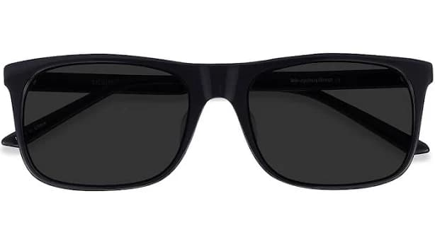 Silvio Rectangle Acetate Sunglasses with 1.6 Basic Tint Lenses