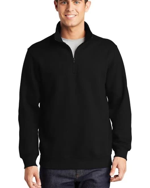 Sport-Tek ST253: Quarter Zip Pullover | Bulkthreads L / Black