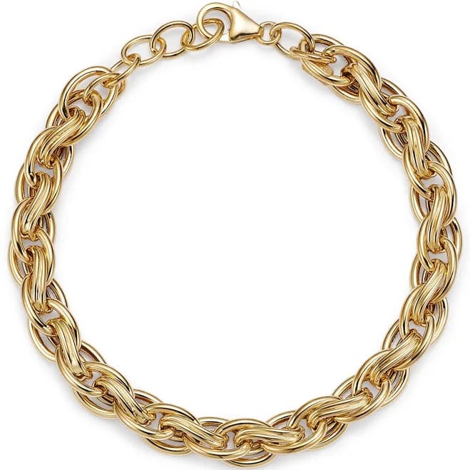 Bloomingdale's 14K Yellow Gold Fancy Link Chain Bracelet