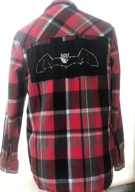 Bat Flannel Punk Back Patch